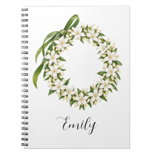 Elegant Pikake Lei Notebook