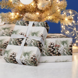 Elegant Pine 2025 New Year's Eve custom year  Wrapping Paper