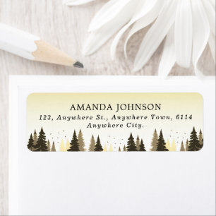 Elegant Pine Botanical Farmhouse Return Address Label