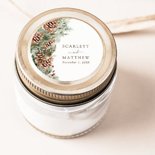 Elegant Pine Classic Round Sticker