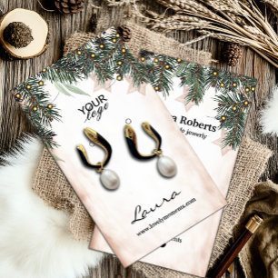 Elegant Pine Earring Display  Business Card
