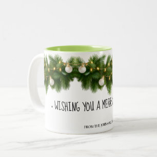 Elegant Pine Garland Christmas Mug