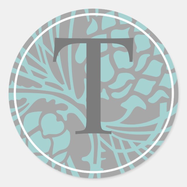Elegant Pine Monogram Sticker (Front)