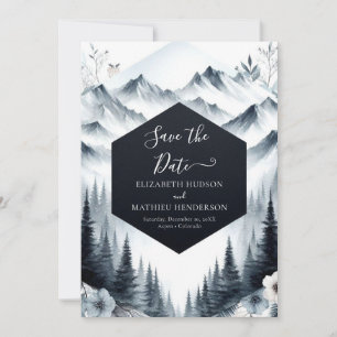 Elegant Pine Mountain Wedding Save The Date