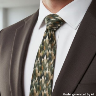 Elegant Pine Tree Pattern Rustic Forest Tie