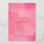 Elegant Pink 30th birthday<br><div class="desc">This Elegant Pink 30th Birthday Foil Invitation features an elegant,  classy,  modern design with gold foil and a flowing watercolor watercolor background.</div>