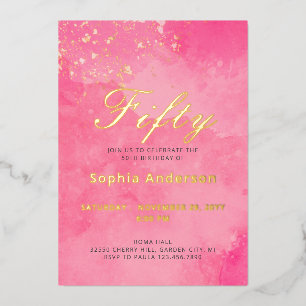 Elegant Pink 50th birthday