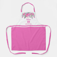 Elegant pink 88th birthday floral