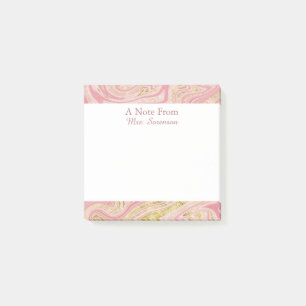 Elegant Pink A Note From Personalised Sticky Notes