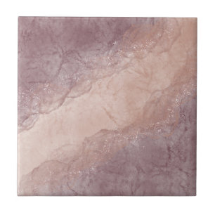 Elegant Pink Abstract Ceramic Tile