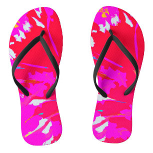 Elegant Pink Abstract Pattern Thongs