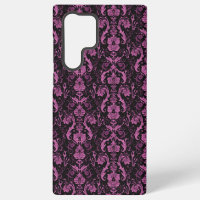 Elegant Pink and Black Damask - Vintage Baroque