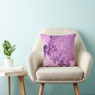 Elegant Pink and Black Limelight Hydrangea Cushion
