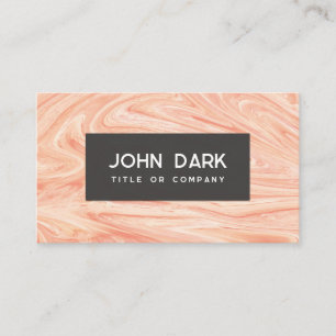 Elegant Pink and Black Marble Business Card