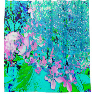 Elegant Pink and Blue Limelight Hydrangea Shower Curtain