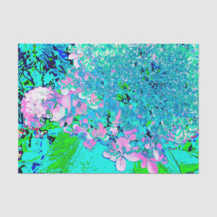 Elegant Pink and Blue Limelight Hydrangea Tissue Paper