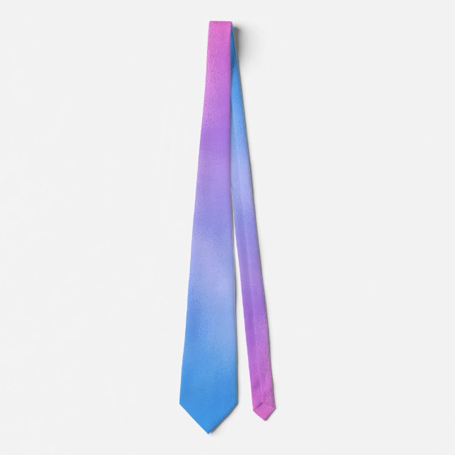 Elegant Pink And Blue Tie (Front)