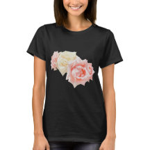 Elegant Pink and Cream Rose Bouquet Women's Basic