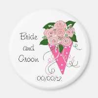 Elegant Pink and Green Wedding Bouquet