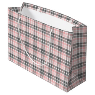Elegant Pink and Grey Large Gift Bag
