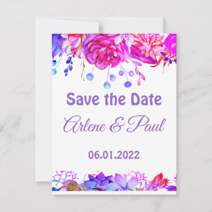 Elegant Pink and purple arrangement Invitation