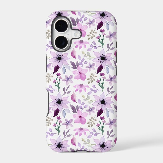 Elegant Pink and Purple Flower Pattern (Back)