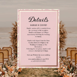 Elegant Pink and Rose Gold Border Wedding