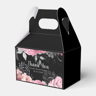 Elegant Pink and Silver Flowers Sweet Sixteen  Favour Box