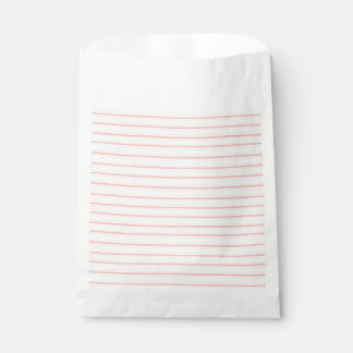 Elegant Pink and White Horizontal Stripes Pattern Favour Bag