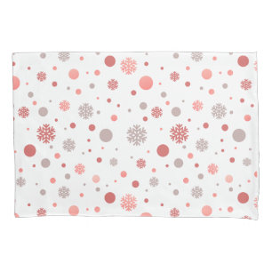 Elegant pink and white merry Christmas Pillowcase