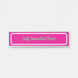 Elegant Pink and White Personalised Name Plate
