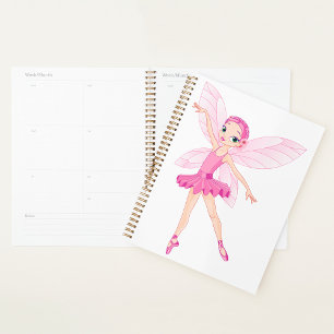 Elegant Pink Ballerina Fairy For Dance Lovers  Planner