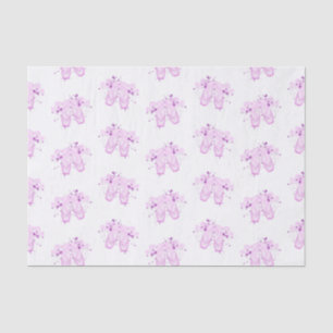 Elegant Pink Ballet Birthday Pointe Shoes Tissue Paper