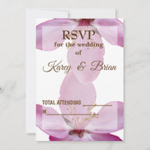 Elegant  Pink Blossom  RSVP Photo Card
