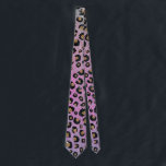 Elegant Pink Blue Gold Glitter Black Leopard Print Tie<br><div class="desc">A Stylish Black and faux Gold Glitter Leopard Print faux pink and blue glitter gradient chic photo enhances an elegant touch to special celebration events or glam feminine home decor, featuring black, gold, brown, black and pink, purple, classic blue, mint, green and white colours shining gradient, leopard, cheetah cat animal...</div>