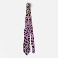 Elegant Pink Blue Gold Glitter Black Leopard Print