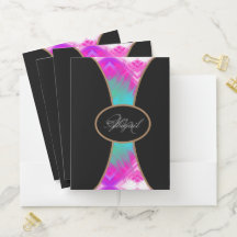 Elegant Pink Blue White Geometric Personalised