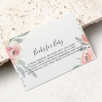 Elegant Pink Blush Floral Baby Shower Book Request
