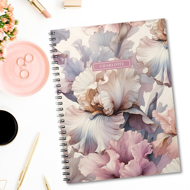 Elegant Pink Blush Girly Floral Personalised Notebook (Creator Uploaded)
