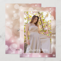 Elegant Pink Blush Quinceañera Photo Birthday