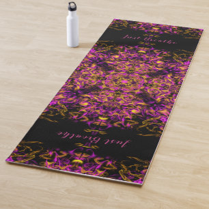 Elegant pink boho retro pattern inspirational   yoga mat