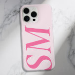 Elegant Pink Bold Initial Monogram iPhone 16 Pro Max Case<br><div class="desc">Pink Elegant Bold Initial Monogram Phone Case. Create your own personalised iPhone Case with custom initial name.</div>