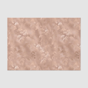 Elegant Pink Botanical Ginkgo Gold Foliage Print Tissue Paper