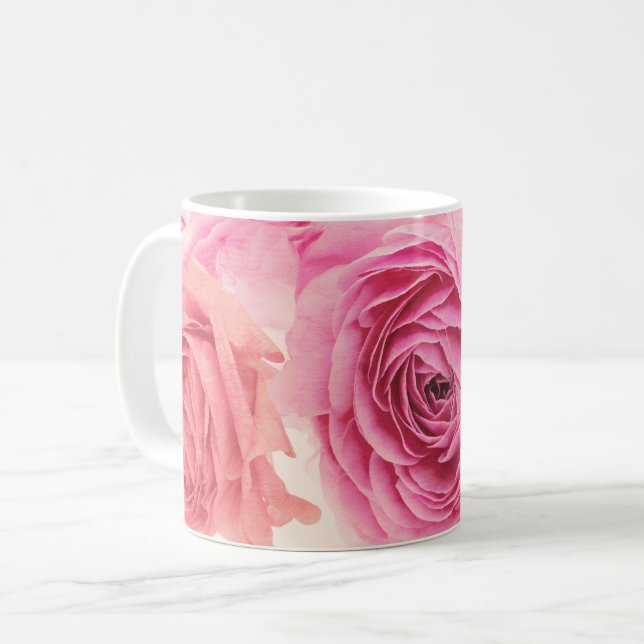 Elegant pink bouquets  coffee mug (Front Left)