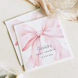 Elegant Pink Bow Baby Bridal Shower Napkin<br><div class="desc">Elegant blush pink bow paper napkins perfect for baby showers or bridal showers.</div>