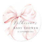Elegant Pink Bow Baby Shower
