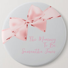 Elegant Pink Bow Mommy To Be Girl Baby shower