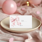 Elegant Pink Bow Pearls Baby Shower Girl 