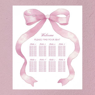 Elegant Pink Bow Seating Chart