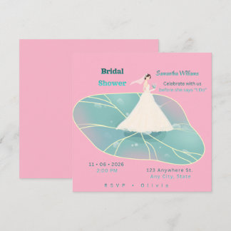 Elegant Pink Bridal Shower Invitation – Modern Bri